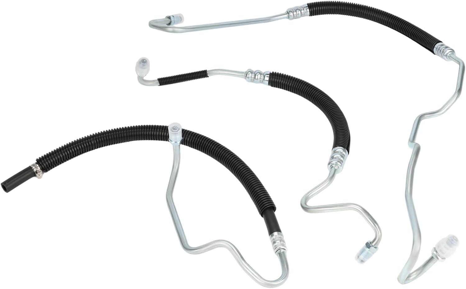 Power Steering Pressure Hose Kit Compatible with GMC Sierra 2500 3500 2001-2006, Compatible with Chevy Silverado 2500 3500 2001-2006, Replacement for 358980, 365453, 3401941, 3 Pcs