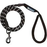 Phydeaux’s Mountain Climbing Rope Dog Leash - 4 ft Long - Premium Quality - Perfect for Medium and Large Dogs (Black)