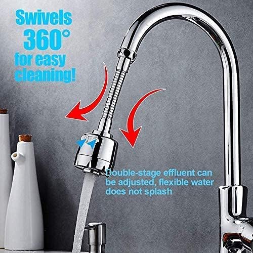 BELARO Faucet Water Filter for Kitchen Sink Tap Mixer Extension Flexible Anti Splash Saving 360° Rotating Faucet Portable Filter Nozzle Regulator Splash-Proof Universal Interface Activated (Design-4) 3