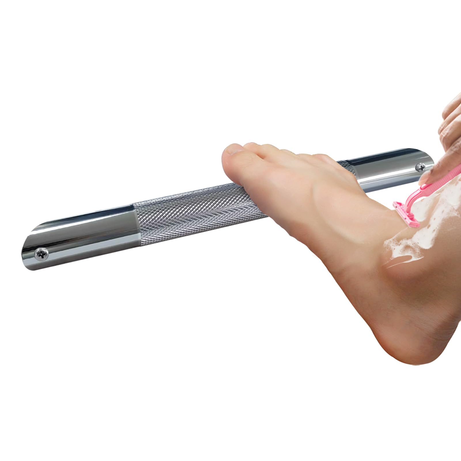 Shower Foot Rest for Shaving Legs Shower Foot Stool- Wall Mounted Bathtub Foot Rest Stainless Steel Foot Rset Bar (Polished Chrome)