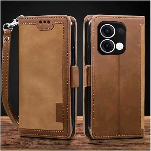 Image of Excelsior Flip Cover for Oppo Reno 13 | Premium PU Leather | 360 Degree Protection (Coffee)