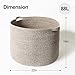 WILLITAT Extra Large Blanket Basket, Woven Cotton Rope Baskets for Organizing 22
