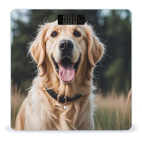 Báscula digital de baño con diseño Golden Retriever miniatura 1