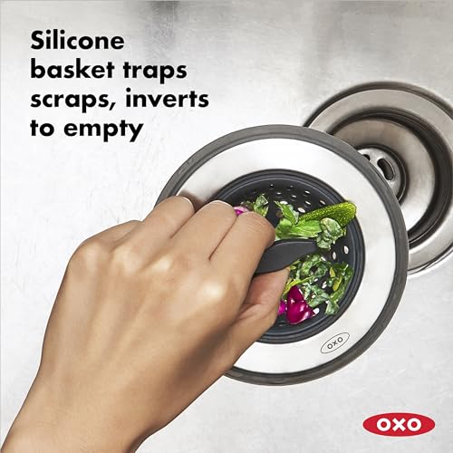 OXO Good Grips 2‑in‑1 Sink Strainer Stopper, Sink Drain Strainer for Kitchen by OXO - Image 5