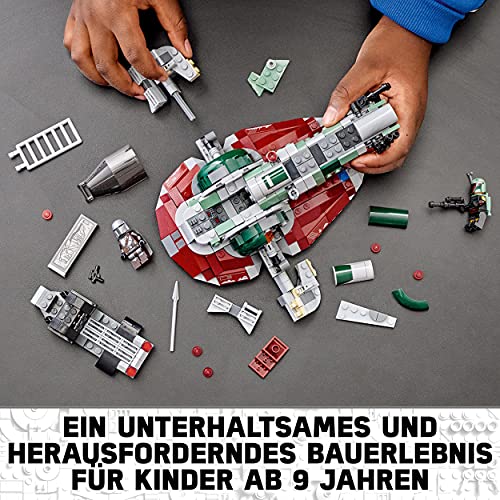 LEGO 75312 Star Wars Boba Fetts Starship™, Bauset für Kinder ab 9 Jahren, Mandalorian-Modell mit 2 Minifiguren – Bild 5