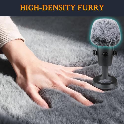 Image of SOULWIT 2Pcs Furry Pop Filter for Blue Yeti Nano - Black