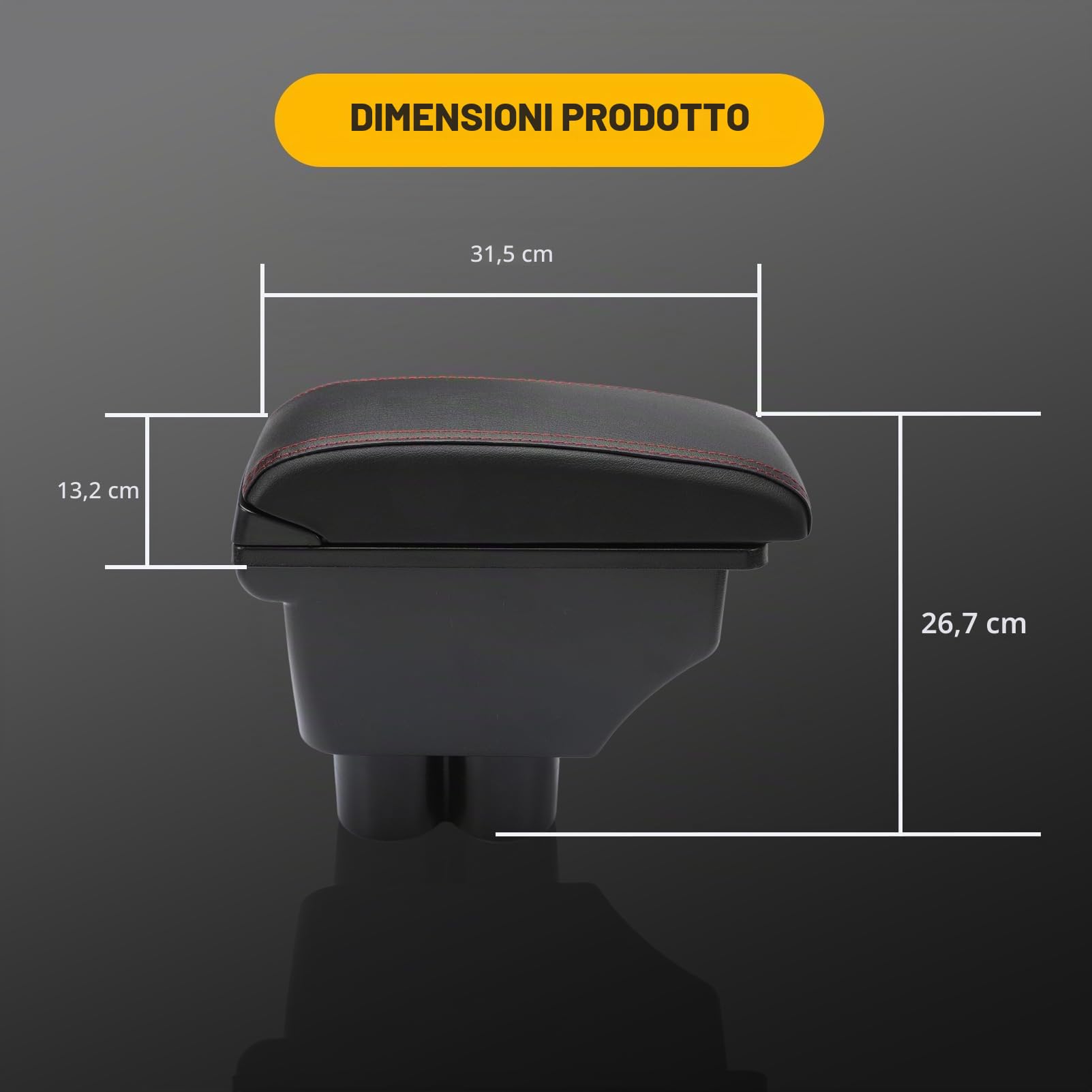 Bracciolo per Suzuki Jimny 2007-2018 JB23 JB33 JB43 JB64 JB74 Bracciolo Centrale per Console Centrale con Vano Portaoggetti Scatola per Braccioli con 3 Porte di Ricarica USB