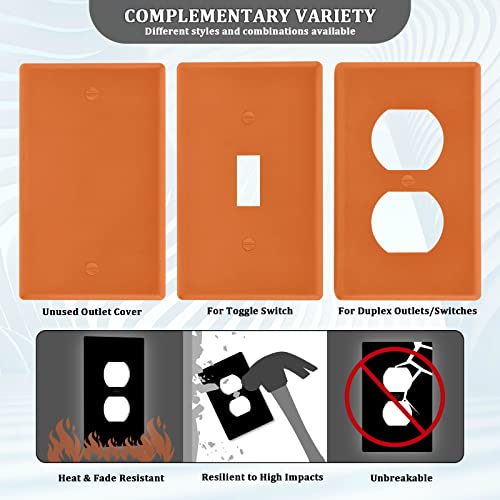 Plaque décorative interrupteur orange 1 gang pour une ambiance chaleureuse