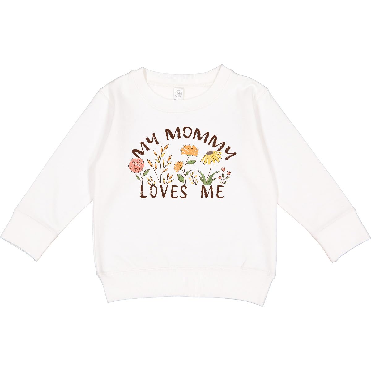 inktastic My Mommy Loves Me Toddler Sweatshirt 4T White 4448a