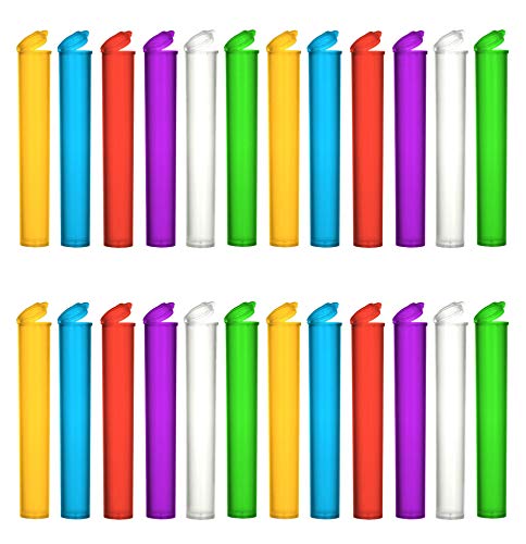 EZtube Assorted 4.5" Inches Hinged Lid Storage Tube Holder Waterproof Airtight Smell Proof Odor Sealing Container (24 Pack)