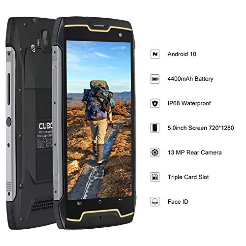 CUBOT Kingkong (2020) Android 10 Rugged Smartphone Unlocked, 4400mAh Big Battery, Dual-SIM, Compass+GPS, IP68 Waterproof Shockproof, Dustproof Outdoor Sim Free Mobile Phone(Black) - Thumbnail 4