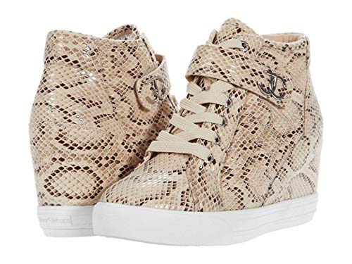 Juicy Couture Womens Wedge Sneakers High Top Womens Sneakers with Wedge, Wedgies Sneakers for Women 8.5 Natural Texture