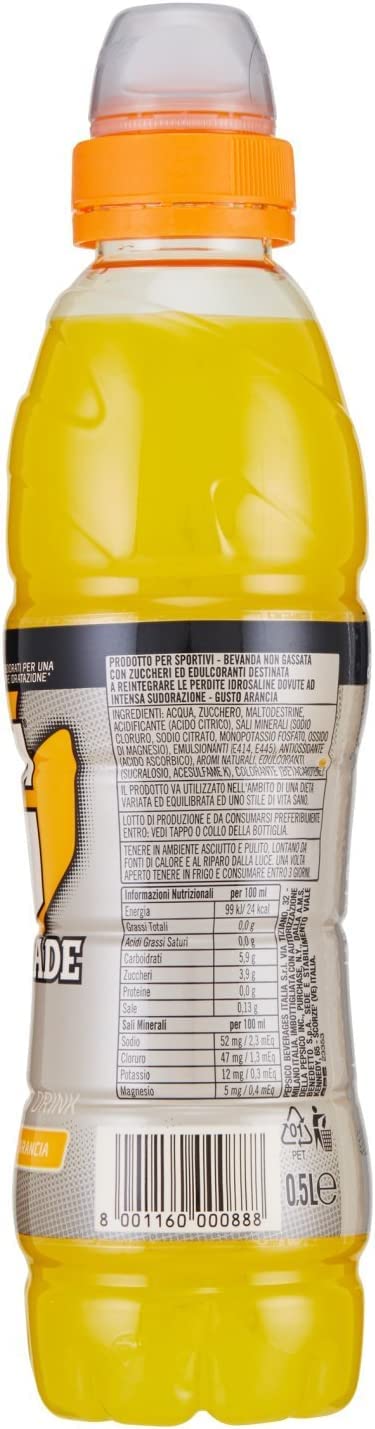 Gatorade Arancia Bevanda Energética, 24 unidades, color naranja