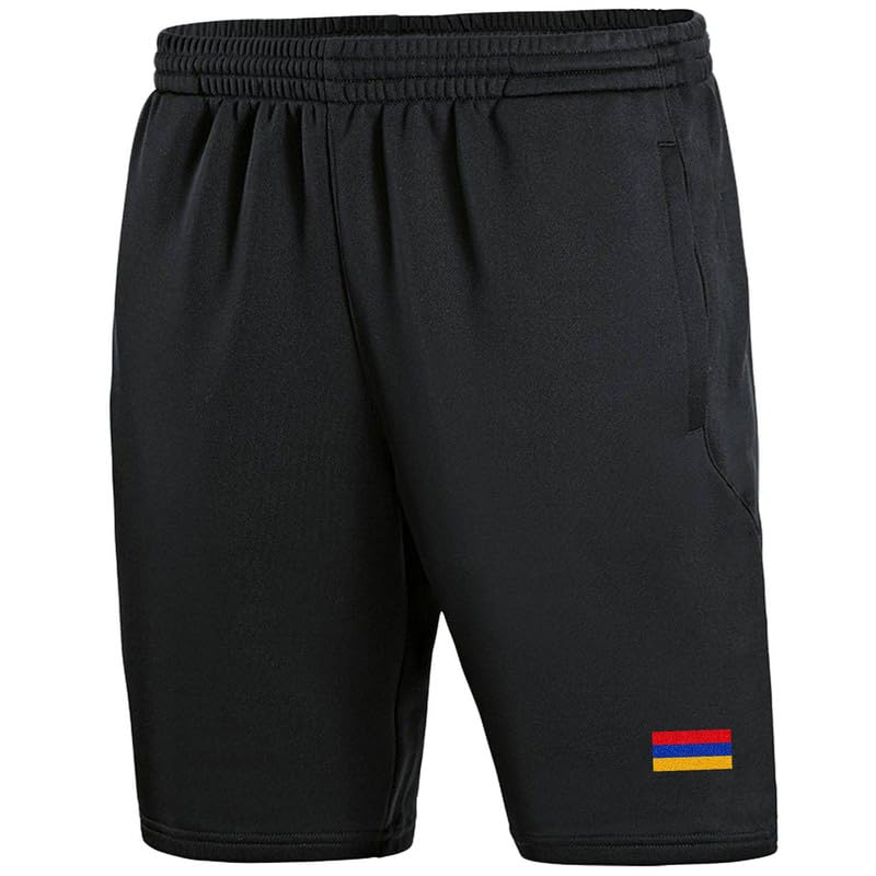 Short Arménie AR-34 football noir pour les entraînements de sport collectifs et compétitions