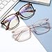 aisswzber Unisex Stylish Square Non-Prescription Eyeglasses Clear Lens Glasses 8082-pinknew glasses