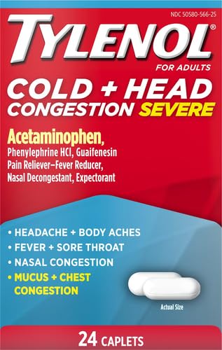 Tylenol I00000398 Cold + Head Congestion Severe Medicine Caplets thumb #1