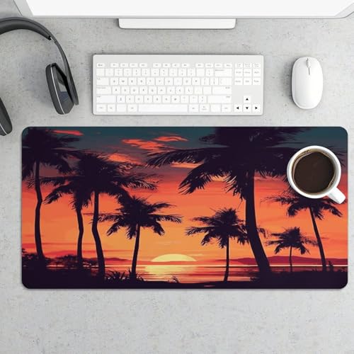 Palm Tree Summer Sunset Pad para Escritorio Grande 30x60cm miniatura 5