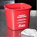 Noble Products KP97RDNBL/KP97GNNBL Square Pail for Cleaning, Detergent and Sanitizing, 3quart, Small, Red and Green, Set of 2