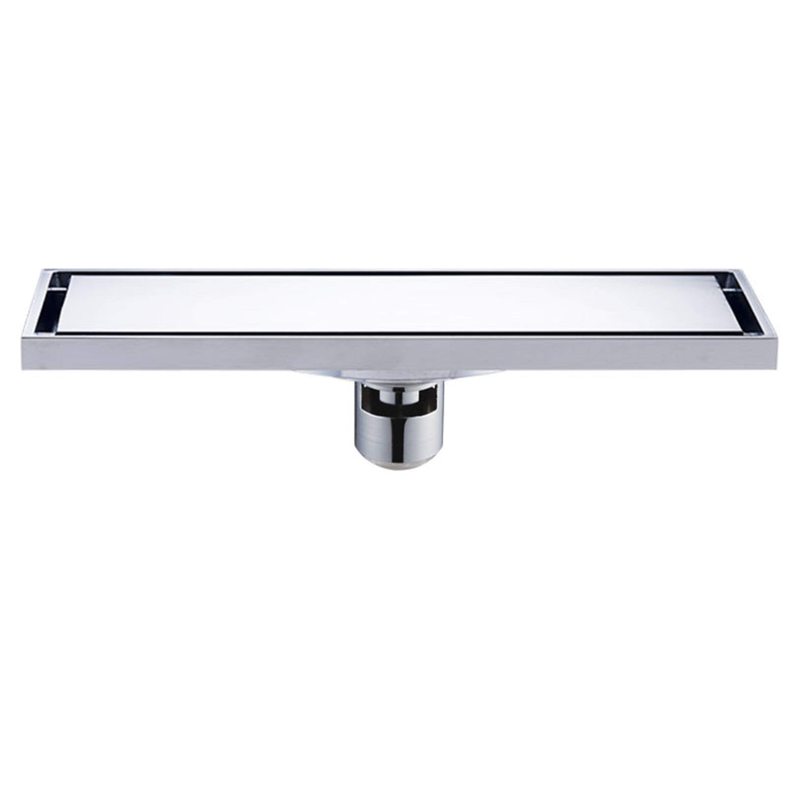 Desagüe de Ducha Rectangular con Tapa extraíble, desagüe de baño de latón con Filtro para Cocina, baño, Garaje y sótano, 11.8 x 3.1