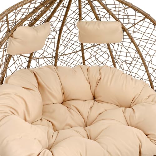 SPRINGOS Hängesessel Mit Kissen - Makramee Gartenschaukel Boho Style