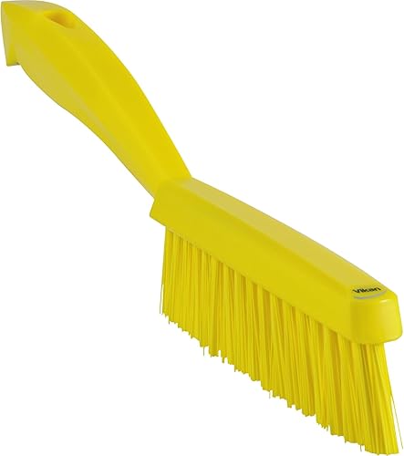Vikan, Cepillo amarillo, mano estrecha, rígido, 11 "x .75", PPPBT, 4195