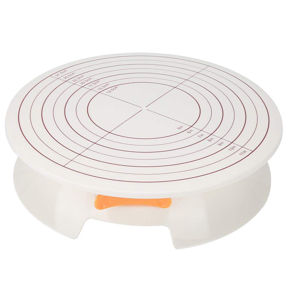 Plateau tournant de décoration de gâteau de 30,5 cm – Support rotatif avec serrure réglable, surface antidérapante, ABS de qualité alimentaire – Parfait pour les boulangeries maison et les gâteaux