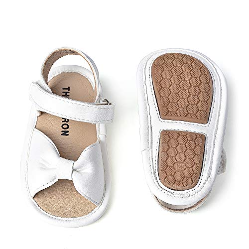 THEE BRON Baby Toddler Boy and Girl Unisex Sandals (8540White, 9-12 Month, 12.5 cm/5 inch)