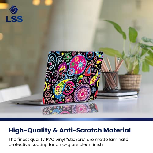 Image of LSS 15 15.6 Inches Laptop Notebook Skin Sticker with 2 Wrist Pads - Reusable Cover Protector Vinyl Sticker Cover Decal Fits 13 inch - 16 inch HP Asus Acer Samsung - Art Design