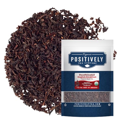 Image of Organic Positively Tea Company, Decaf English Breakfast, Loose Leaf, 4 Ounce