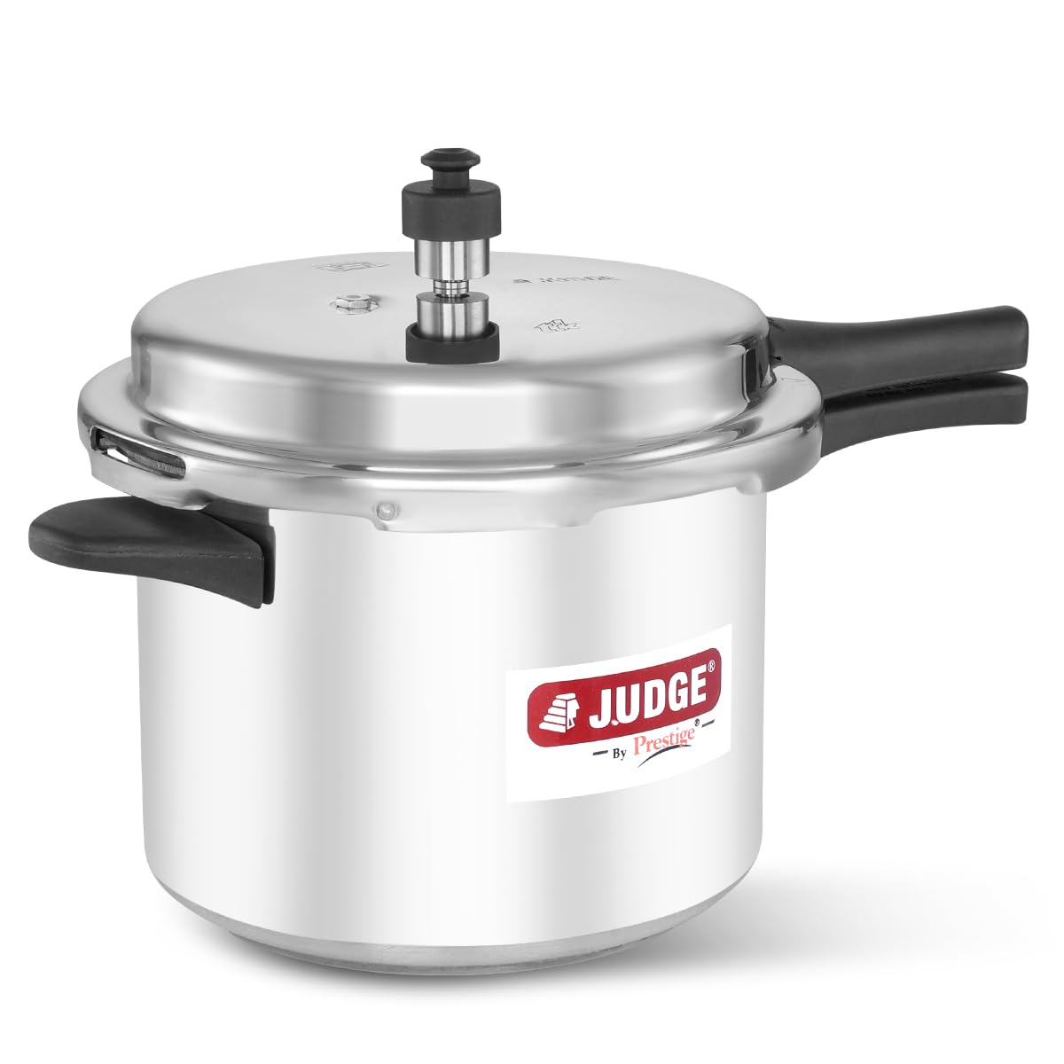 Judge By Prestige Deluxe 5 liter Induction Bottom Pressure Cooker Outerlid (Aluminium), Silver