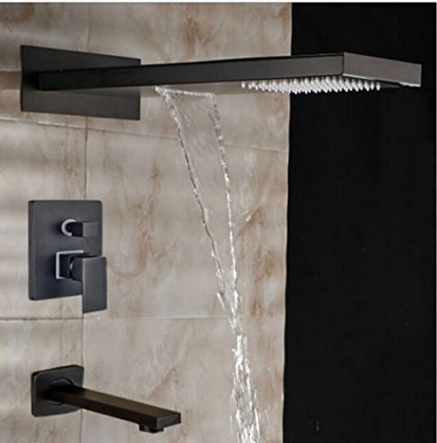 Mitigeur de douche 3 voies Gowe anti-calcaire bronze pour baignoire carrée