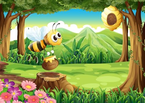 Fond tissu abeilles grand format pour shooting photo sans reflets - 5