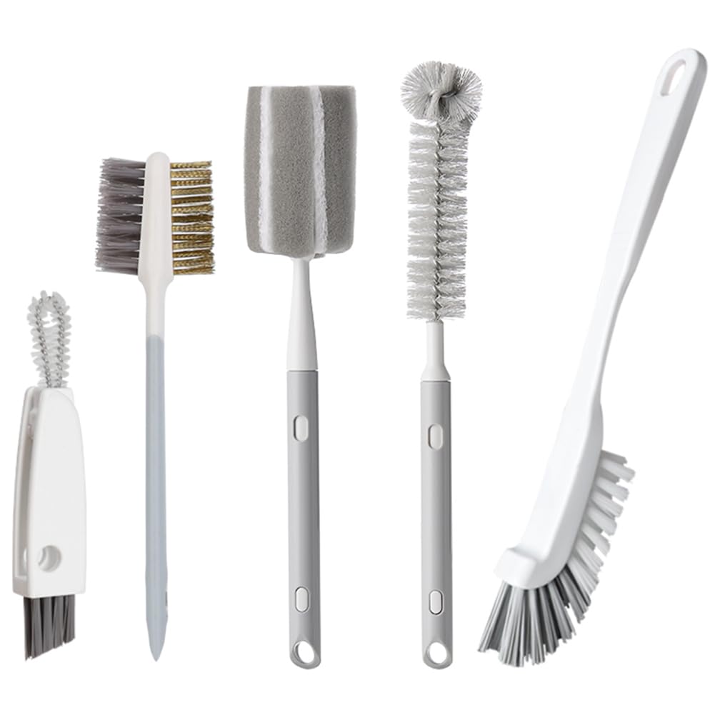 WAYUTO Tragbares Flaschenbürsten-Set mit Aufhängeloch Mixer Reinigungsbürsten-Set Küche Reinigungsbürste Set Reise Reinigungsbürste Set für Mixer Flaschen Behälter Gläser Gläser