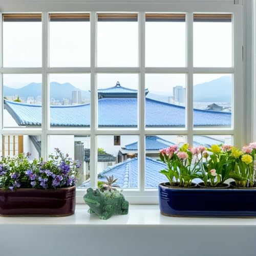 Pot de fleurs grenouille en ciment stable et résistant aux intempéries - 7