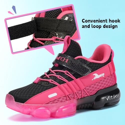 Image of JMFCHI Boys Girls Kids Sneakers Knitted Mesh Running Tennis Athletic Shoes