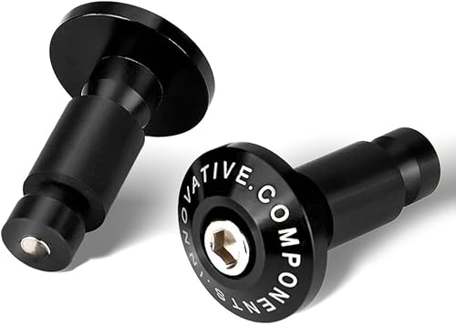 Goldfire Manillar de motocicleta de 78 pulgadas, pesos finales para manillar, tapa de agarre antivibración, enchufe plateado para Yamaha Kawasaki