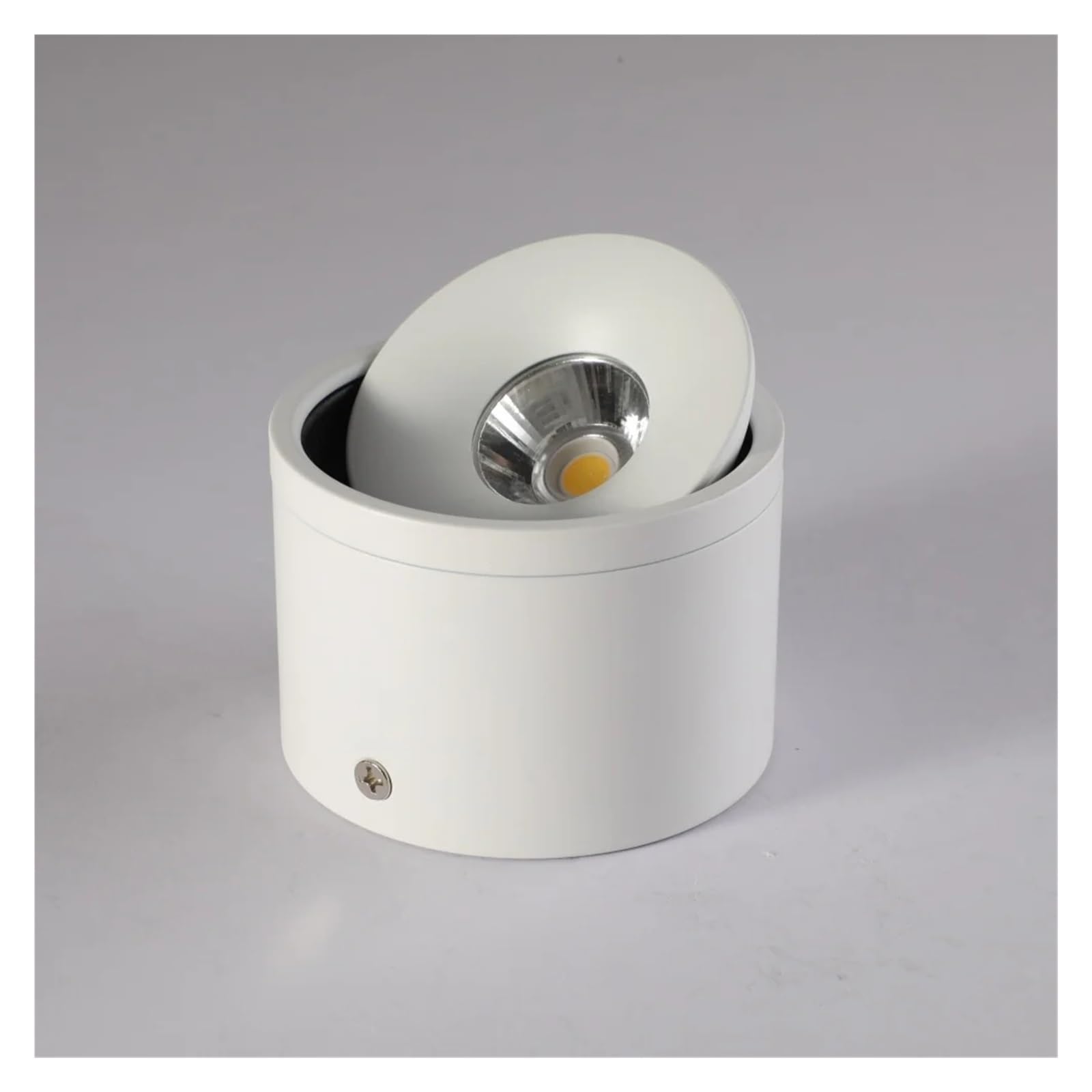 Ściemnialna lampa sufitowa LED montowana na powierzchni 7W15W18W24W, czarna, sufitowa lampa COB, obracane tło, światło punktowe do domu Koncert i wesele(Nero,Warm,12W Dimmable D74MM)