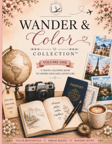 Wander & Color Collection Volume One: 25 Dream Destinations A Coloring Journey for Dreamers image 2