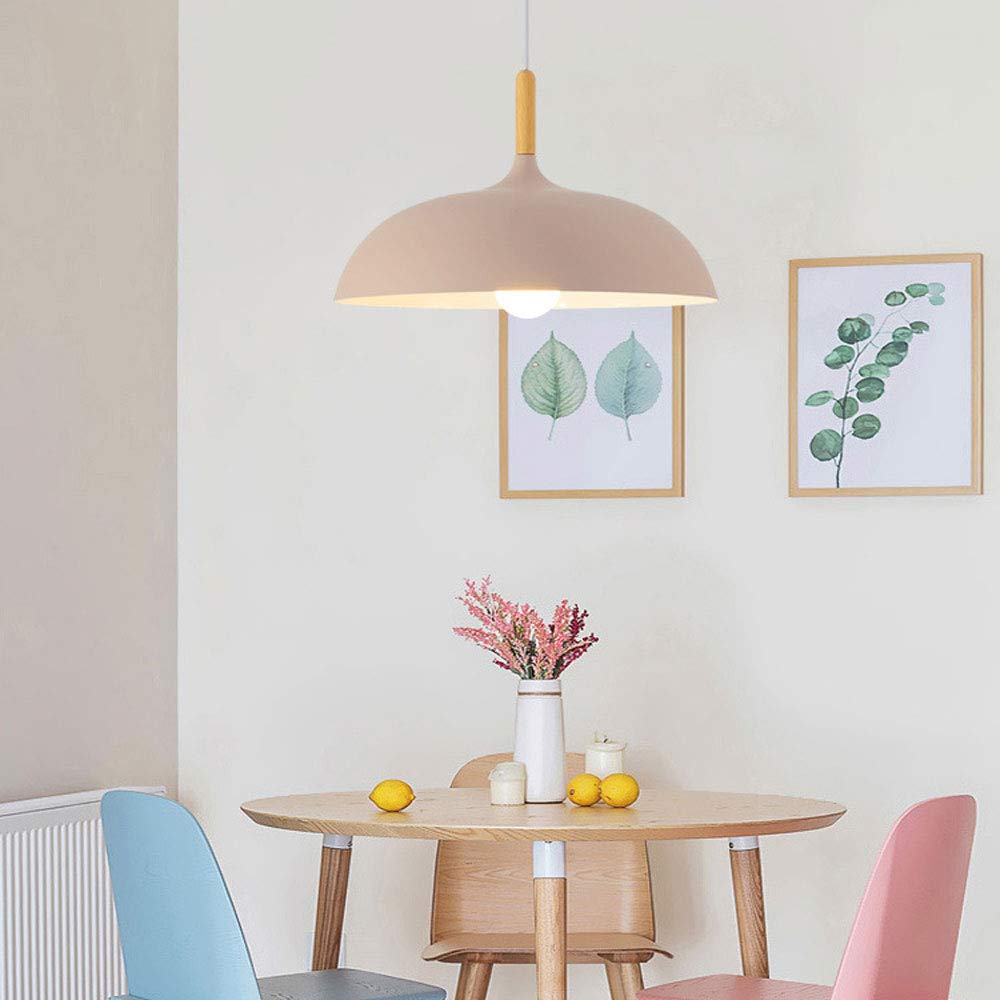 Lampadario Semplice Macaron, Lampada a Sospensione Moderna, Paralume in Alluminio, Lampada a Sospensione a Testa Singola E27, lampade a Risparmio energetico a soffitto