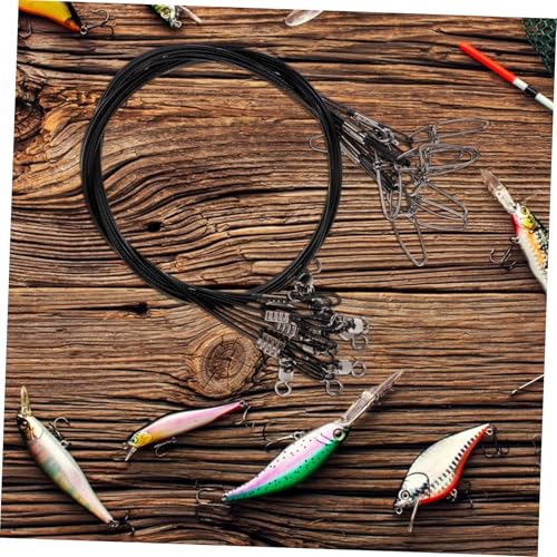 Abaodam 10pcs Fishing Leaders High Carbon Steel Wire miniatura 4