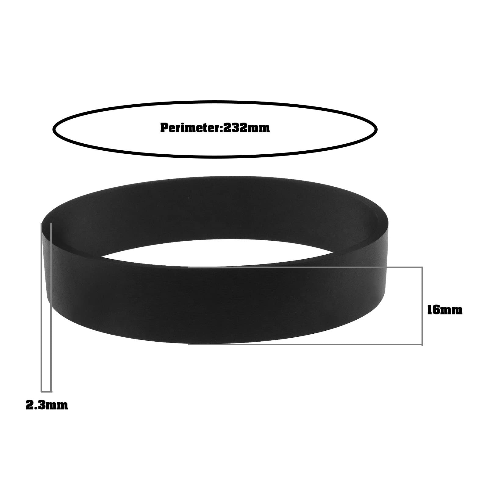 4 szt. pasków do odkurzacza 0300604 kompatybilne z Oreck XL pionowy odkurzacz gumowe paski zamienne 232 mm obwód 16 mm szerokość