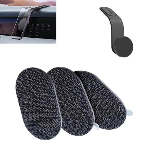 Zeathery 3 PCS 3M Adhesive Pad, Oval Car Cell Phone Navigation Mount Replacement Mounting Velcro, Portable Modification Accessories, Compatible with Magnetic Mounts (Black)