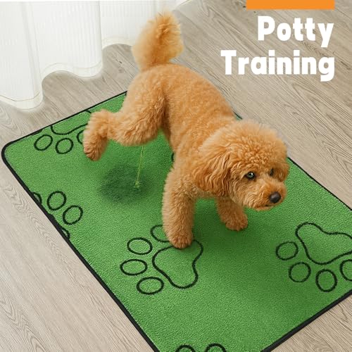 Image of Washable Puppy Pee Pads for Small Medium Dogs, Reusable Grass Training Potty Pads for Large Dogs