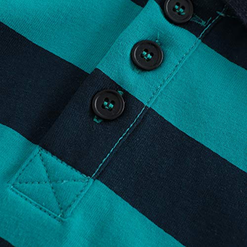 Image of Boys Rainbow Striped Shirt Cotton Long Sleeve T-Shirts
