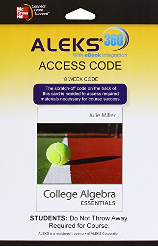 College Algebra Essentials with Aleks 360 Acces... 1259562174 Book Cover