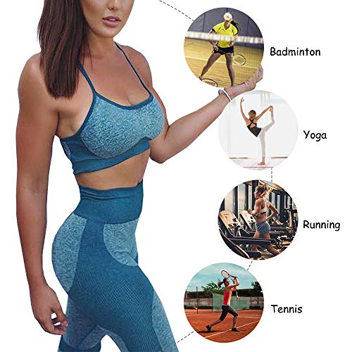 DECDEAL 3 Pacote Mulheres Wirefree Cross Back Sports Bra Activewear Top com estofamento removível pa