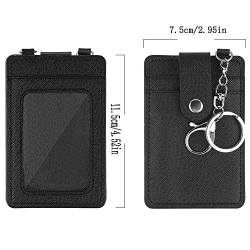 5 kleuren draagbare ID-kaarthouder, houder reiskaart, ID-kaarthouder met sleutelhanger, geschikt voor buskaarten… - Image 6