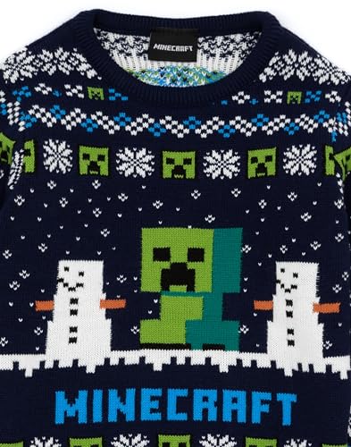 Minecraft Jumper Boys & Girls Creeper Knitted Long Sleeve Kids Christmas Sweater4