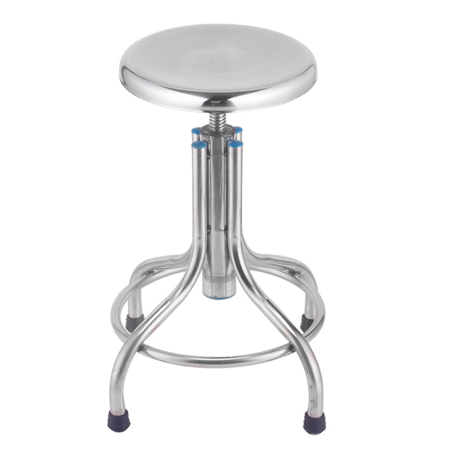 ANKLET Mobile Dental Stool Lab Stool, Stainless Steel Counter Stool, Work Round Stool Backless Spiral Lift Stool, Height Adjustable With 45-60cm, For Barber Shop Beauty Spa Tattoo,A