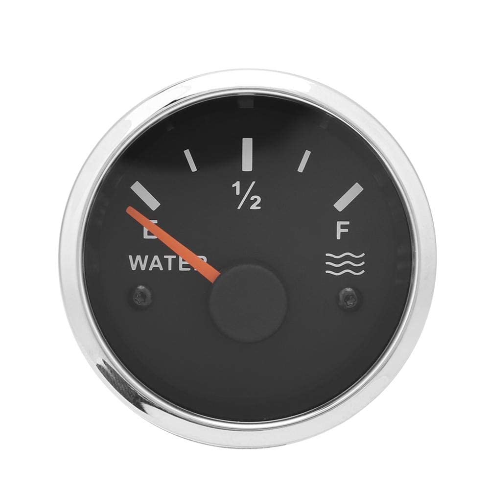 Jauge de Niveau d'Eau Numérique 52mm, 12V/24V, Acier Inoxydable 316L, IP67 Étanche, Rétroéclairage LED Rouge, pour Voiture Bateau Machine de Construction